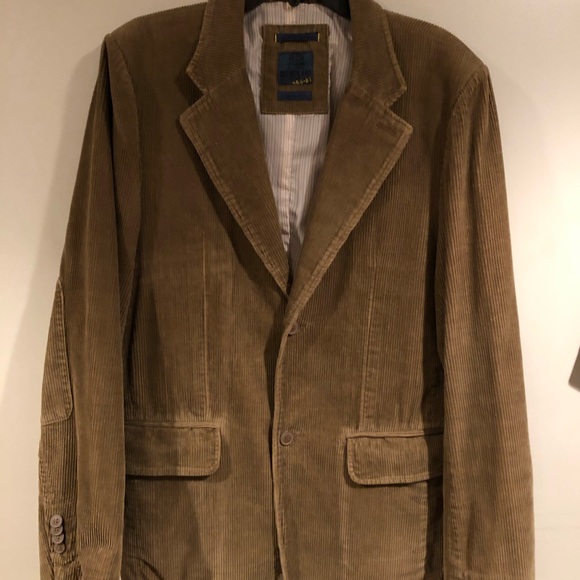 Men’s Large Corduroy Two Button Blazer Coat VTG - Picture 6 of 9